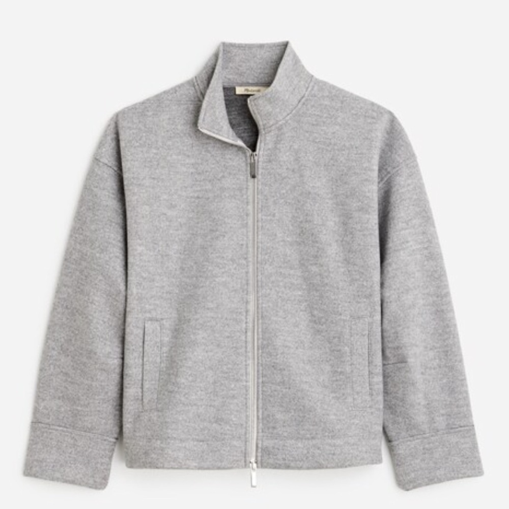 Madewell Jacket Heather Gray Wool Blend, Women’s Size Small, Oversized